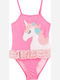 Joyce Summer Unicorn Детски Бански Една част Фуксия