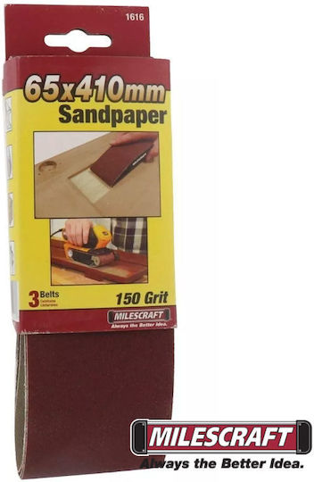 Milescraft Schleifband Κ150 / K150 65x410mm Set 3Stück