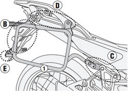 Kappa Πλαϊνές Βάσεις Honda Xl 750 Transalp 23-24 Klo1201cam