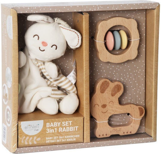 Eli Neli Montessori Rabbit Baby Set 3in1 Βρεφικό Σετ Δώρου
