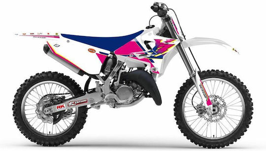Blackbird Racing Aufkleberset 8242aa Yamaha Yz 250 02-21 Yamaha Yz 125 02-21 Pink-Weiß