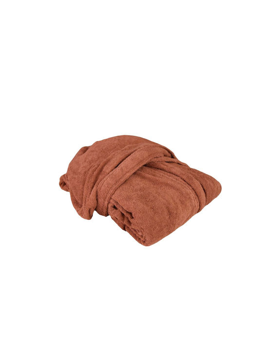 Decotelia Dalia Halat de baie cu Glugă Rust Brown
