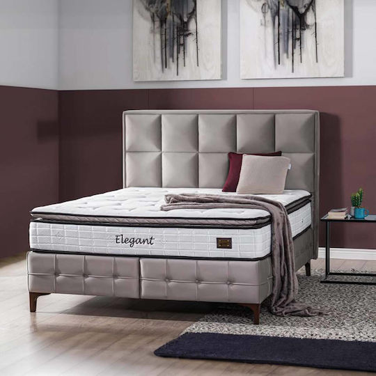 Elegant Bett Übergröße Mit Stoff bezogen Gray Stauraum & Matratze 160x200cm
