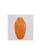 Decorative Vase Orange 17x17x30.5cm