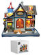 XMASfest Christmas Decorative House with Battery 23x22x14cm. X-mas Workshop Pop Corn