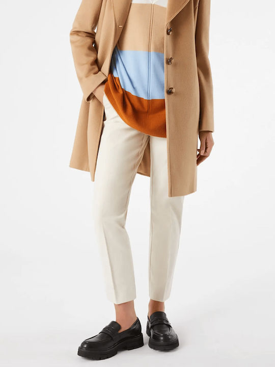 Women's Fabric Trousers Ivory
