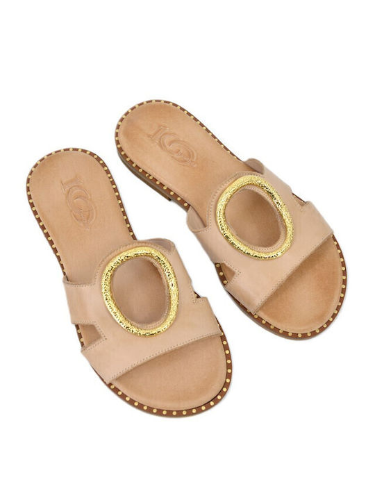 Dermatina 100 Sandale Casual Damă De Piele Bej