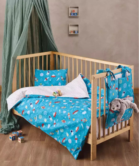 Kentia Сет Бебешка Долен Калъф с Калъфка за Възглавница Comet Set Comet 100x140см.