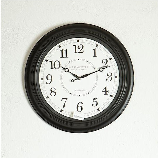Wall Clock Plastic White Ø40cm