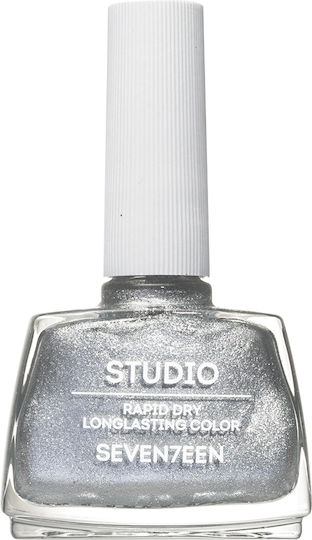 Seventeen Studio Rapid Dry Lasting Glazed / Pearl Βερνίκι Νυχιών Μακράς Διαρκείας Quick Dry Ασημί 264 12ml