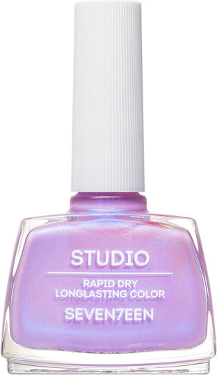 Seventeen Studio Rapid Dry Lasting Shimmer Long Lasting Nail Polish Quick Dry Lilac 267 12ml