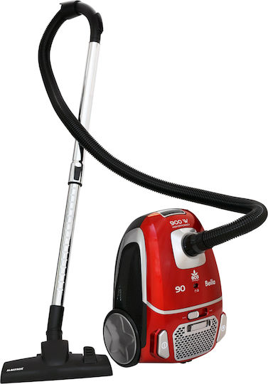 Albatros Bella 90 Eco Ηλεκτρική Σκούπα 900W με Σακούλα 2.5lt Κόκκινη