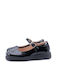 Kids Ballerinas with Adjustable Metal Clasp Black