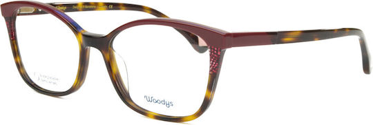 Woodys Barcelona Women's Brown Tortoise Prescription Eyeglass Frame BEGONIA 03