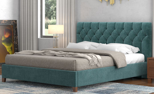 POL63 Doppelbett Für Matratze 150x200cm Türkis