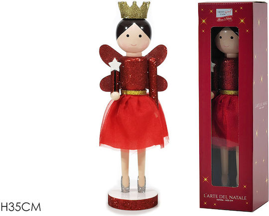 General Trade Коледна Фигура Fairy Червена Височина 35см.