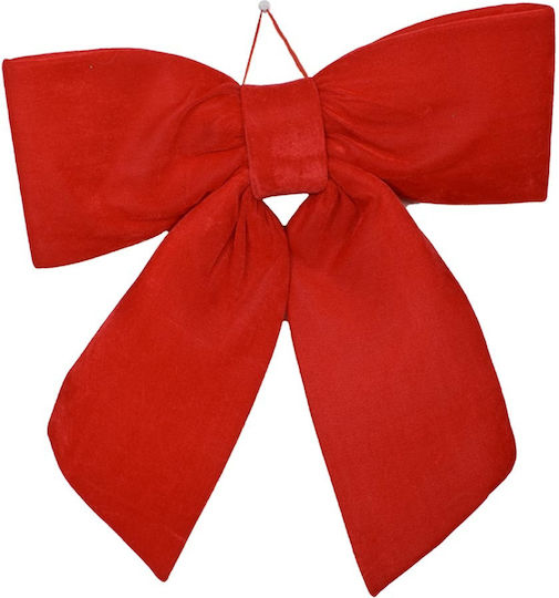 Due esse Christmas Fabric Figure Bow Red Height 68cm