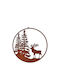Weihnachtliche Metallisch Figur Hirsche Braun 46x46x46cm