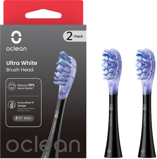 OClean Ultra White Ersatzteile für Elektrische Zahnbürsten Schwarz 2 Stück
