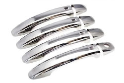 Chrome Ornament Set Door Handles Compatible Audi A1 A4 B8 A5 Q3 Q5 Q7 2006-2016 Keyless Entry