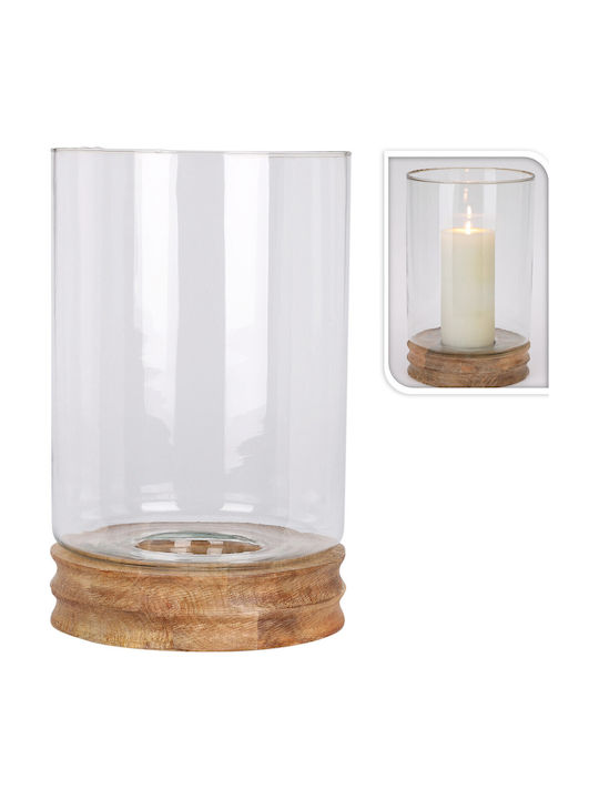Candle Holder Glass in Transparent Color 20.5x33x20.5cm 1pcs