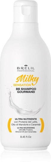Brelil Professional Milky Sensation Σαμπουάν Αναδόμησης/Θρέψης για Ταλαιπωρημένα Μαλλιά 250ml