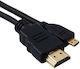 Caruba Cable HDMI male - micro HDMI male 5m Μαύρο