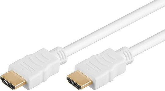 PremiumCord HDMI 1.4 High Speed 1080p 120Hz Angle Cable HDMI male - HDMI male 2m Λευκό
