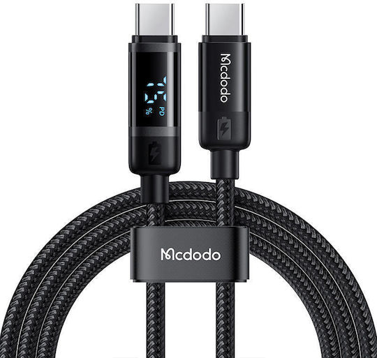 Mcdodo USB 2.0 Cable USB-C Male - USB-C 60W Black 1.2m CA-5780