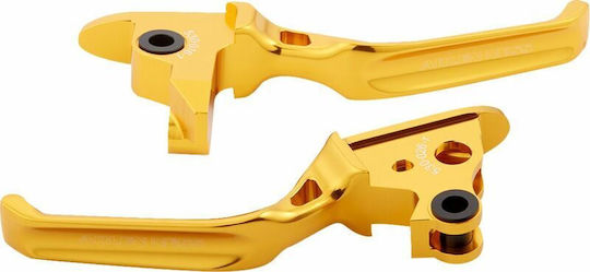 Arlen Ness Set Manete Frână/Ambreiaj Motocicletă Auriu 530-030