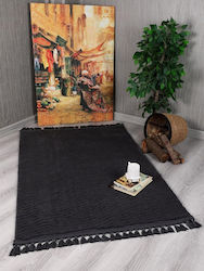 United Carpet Cordoba Anti-slip Furry with Fringes Charcoal