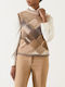 Winter Women's Sleeveless Brown Tunic