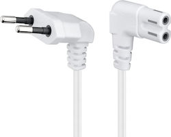 Goobay Euro - IEC C7 Cable 5m Λευκό 97357