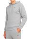 Φούτερ με Κουκούλα Light Grey Melange
