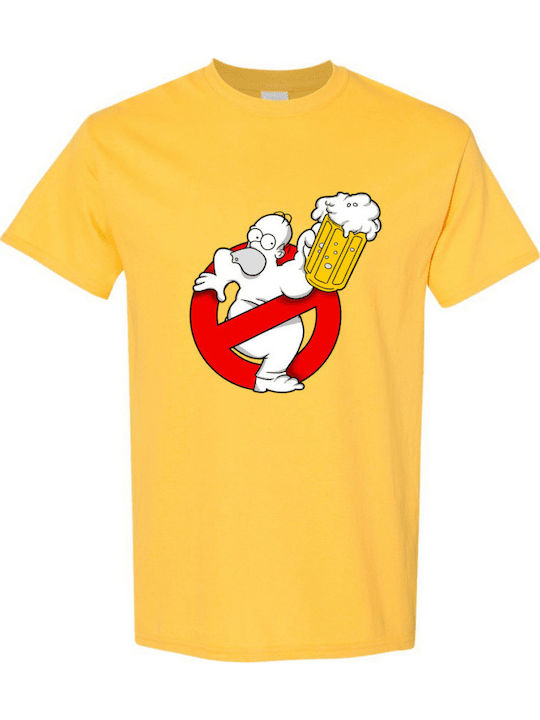 Gildan Beer T-shirt Yellow