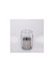 Candle Holder Glass in Silver Color 13.5x19.5x13.5cm 1pcs