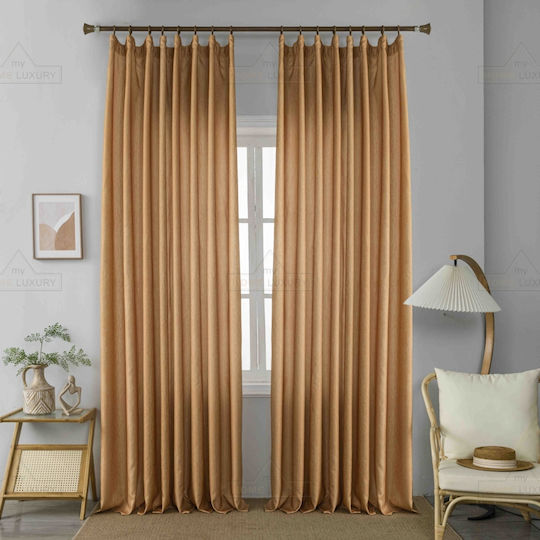 Homeone Mit Bleistiftfalten Braune 270x280cm