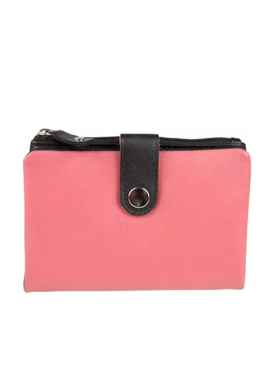 Small Leather Women's Wallet Classic Pink