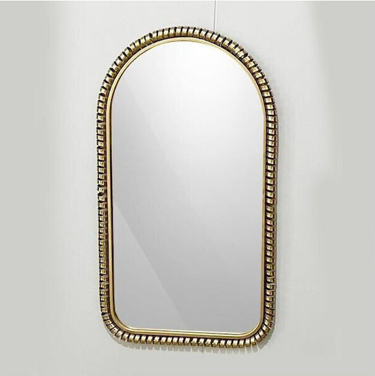 751-11037 Gewölbter Wandspiegel Gold 90x50cm 751-11037 Gewölbter Wandspiegel Gold 90x50cm