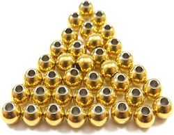 Metall Perlen & Pailletten Goldene 50Stück 6mm