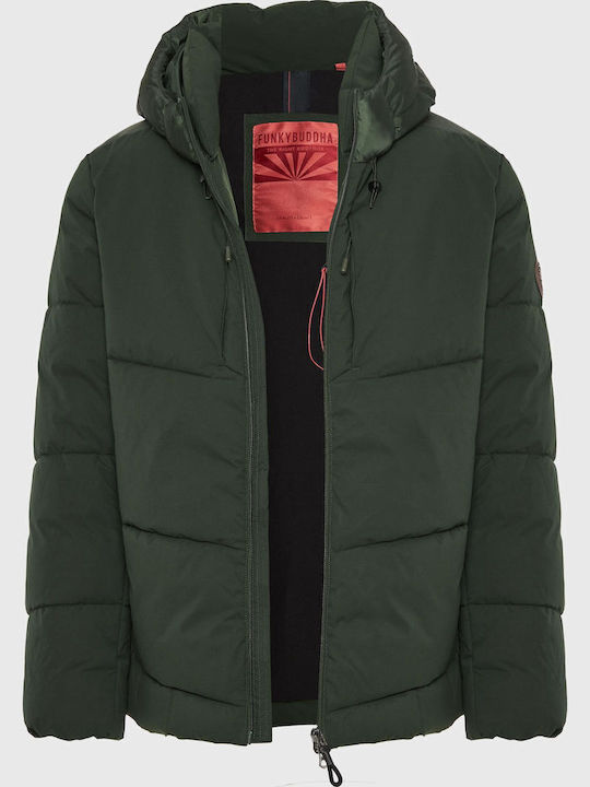 Funky Buddha Μπουφάν Puffer Χακί