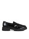 Black Loafers Combination of Materials