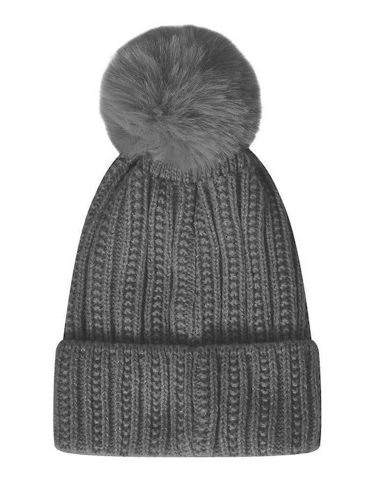Beanie Beanie Knitted in Gray color
