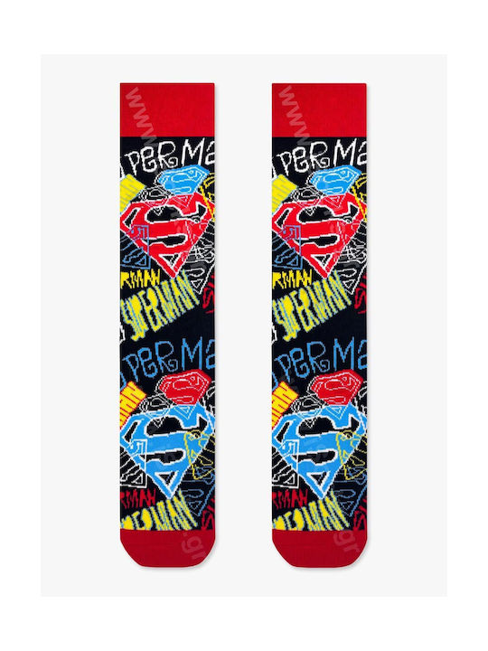 Dc Cotton Sock Superman Designs Black