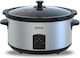 Sogo Slow Cooker 260W με Χωρητικότητα 5.5lt Ασημί