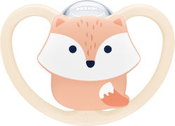 Nuk Space Биберон Силикон Fox за 0-6 месеци Nuk Space Биберон Силикон Fox за 0-6 месеци