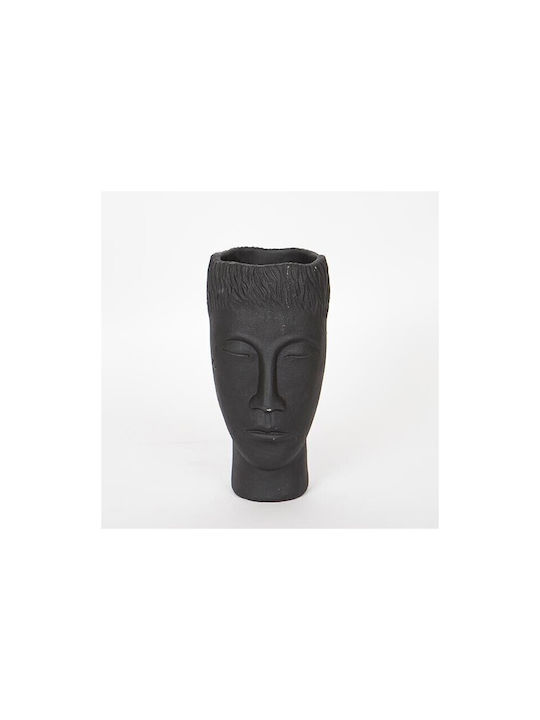 Decorative Vase Black 14x12.5x25cm