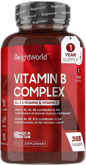 WeightWorld B-Комплекс за Енергия, Косата & Кожата 365 Таблетки