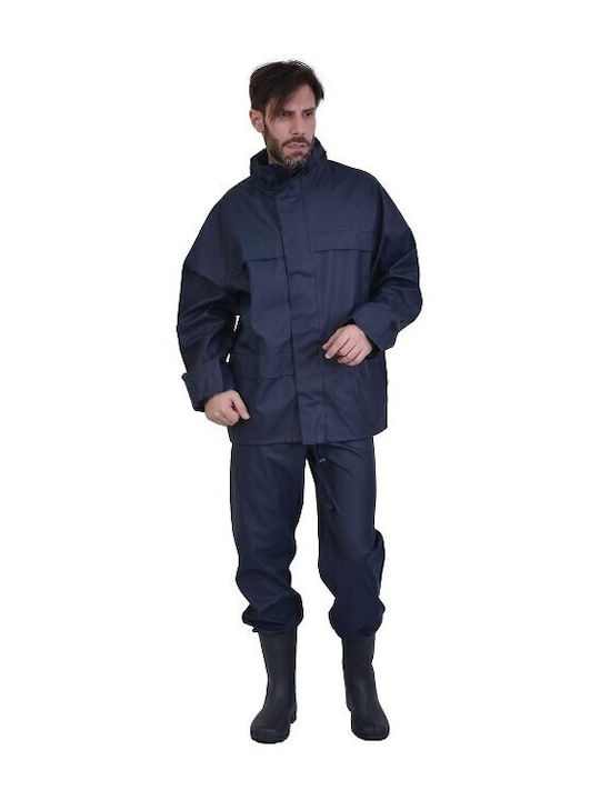 Ergo Αδιάβροχο Ανδρικό Εργασίας Navy Μπλε