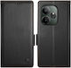 Dierfeng Buchen Sie Synthetisches Leder / Silikon / Kunststoff Schwarz (Realme GT 6)